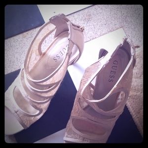Cream lace heels medium